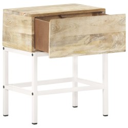 vidaXL Mesita de noche de madera maciza de mango 40x30x50 cm 
