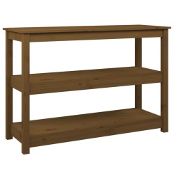 vidaXL Mesa consola de madera maciza de pino marrón miel 110x40x74 cm