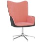 vidaXL Silla de relajación con reposapiés terciopelo y PVC rosa vidaXL Silla de relajación con reposapiés terciopelo y PVC rosa