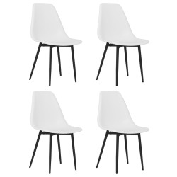 vidaXL Sillas de comedor 4 unidades blancas PP