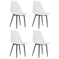 vidaXL Sillas de comedor 4 unidades blancas PP vidaXL Sillas de comedor 4 unidades blancas PP
