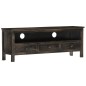 vidaXL Mueble para TV de madera maciza de mango negro 120x30x45 cm