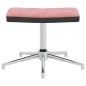 vidaXL Silla de relajación con reposapiés terciopelo y PVC rosa vidaXL Silla de relajación con reposapiés terciopelo y PVC rosa