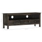 vidaXL Mueble para TV de madera maciza de mango negro 120x30x45 cm