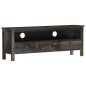 vidaXL Mueble para TV de madera maciza de mango negro 120x30x45 cm