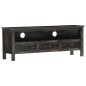 vidaXL Mueble para TV de madera maciza de mango negro 120x30x45 cm