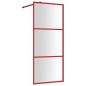 vidaXL Mampara puerta de ducha vidrio transparente ESG rojo 90x195 cm vidaXL Mampara puerta de ducha vidrio transparente ESG rojo 90x195 cm