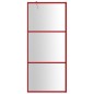 vidaXL Mampara puerta de ducha vidrio transparente ESG rojo 90x195 cm vidaXL Mampara puerta de ducha vidrio transparente ESG rojo 90x195 cm