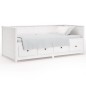vidaXL Sofá cama madera maciza de pino blanco 90x190 cm