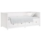 vidaXL Sofá cama madera maciza de pino blanco 90x190 cm