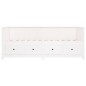 vidaXL Sofá cama madera maciza de pino blanco 90x190 cm
