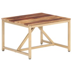 vidaXL Mesa auxiliar de madera maciza de sheesham 60x60x40 cm