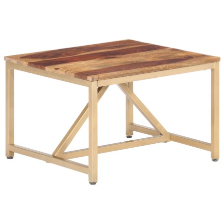 vidaXL Mesa auxiliar de madera maciza de sheesham 60x60x40 cm