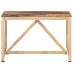 vidaXL Mesa auxiliar de madera maciza de sheesham 60x60x40 cm