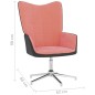 vidaXL Silla de relajación con reposapiés terciopelo y PVC rosa vidaXL Silla de relajación con reposapiés terciopelo y PVC rosa