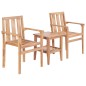 vidaXL Juego de mesa y sillas de jardín 3 piezas madera de teca maciza vidaXL Juego de mesa y sillas de jardín 3 piezas madera de teca maciza