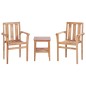 vidaXL Juego de mesa y sillas de jardín 3 piezas madera de teca maciza vidaXL Juego de mesa y sillas de jardín 3 piezas madera de teca maciza