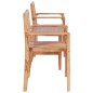 vidaXL Juego de mesa y sillas de jardín 3 piezas madera de teca maciza vidaXL Juego de mesa y sillas de jardín 3 piezas madera de teca maciza