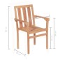 vidaXL Juego de mesa y sillas de jardín 3 piezas madera de teca maciza vidaXL Juego de mesa y sillas de jardín 3 piezas madera de teca maciza