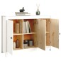 vidaXL Aparador de madera maciza de pino blanco 100x35x74 cm vidaXL Aparador de madera maciza de pino blanco 100x35x74 cm