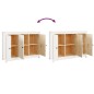 vidaXL Aparador de madera maciza de pino blanco 100x35x74 cm vidaXL Aparador de madera maciza de pino blanco 100x35x74 cm