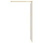 vidaXL Mampara puerta ducha vidrio transparente ESG dorado 115x195 cm