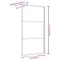 vidaXL Mampara puerta ducha vidrio transparente ESG dorado 115x195 cm
