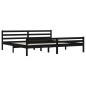 vidaXL Estructura de cama madera maciza negro Super King 180x200 cm vidaXL Estructura de cama madera maciza negro Super King 180x200 cm