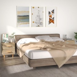 vidaXL Mesitas de noche 2 unidades color roble Sonoma 40x35x47,5 cm
