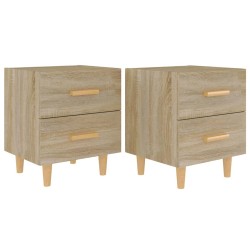 vidaXL Mesitas de noche 2 unidades color roble Sonoma 40x35x47,5 cm