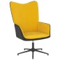 vidaXL Silla de relajación reposapiés terciopelo PVC amarillo mostaza vidaXL Silla de relajación reposapiés terciopelo PVC amarillo mostaza