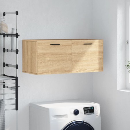 vidaXL Armario de pared madera ingeniería roble Sonoma 80x36,5x35 cm
