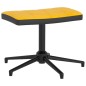 vidaXL Silla de relajación reposapiés terciopelo PVC amarillo mostaza vidaXL Silla de relajación reposapiés terciopelo PVC amarillo mostaza