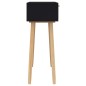 vidaXL Mesa consola madera pino maciza ratán natural negro 80x30x75 cm vidaXL Mesa consola madera pino maciza ratán natural negro 80x30x75 cm