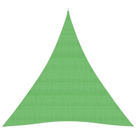 vidaXL Toldo de vela HDPE verde claro 160 g/m² 3x4x5 m