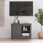 vidaXL Mueble de TV de madera maciza de pino gris 70x36,5x52 cm vidaXL Mueble de TV de madera maciza de pino gris 70x36,5x52 cm