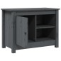 vidaXL Mueble de TV de madera maciza de pino gris 70x36,5x52 cm vidaXL Mueble de TV de madera maciza de pino gris 70x36,5x52 cm