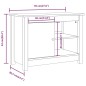 vidaXL Mueble de TV de madera maciza de pino gris 70x36,5x52 cm vidaXL Mueble de TV de madera maciza de pino gris 70x36,5x52 cm
