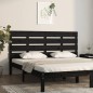 vidaXL Cabecero de cama madera maciza de pino negro 135x3x80 cm vidaXL Cabecero de cama madera maciza de pino negro 135x3x80 cm