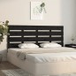 vidaXL Cabecero de cama madera maciza de pino negro 135x3x80 cm vidaXL Cabecero de cama madera maciza de pino negro 135x3x80 cm