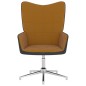 vidaXL Silla de relajación de terciopelo marrón y PVC vidaXL Silla de relajación de terciopelo marrón y PVC