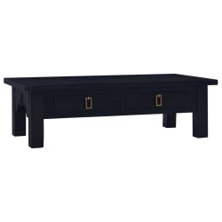 vidaXL Mesa de centro café negro claro madera de caoba 100x50x30 cm