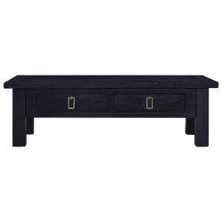 vidaXL Mesa de centro café negro claro madera de caoba 100x50x30 cm