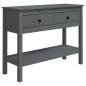 vidaXL Mesa consola de madera maciza de pino gris 100x35x75 cm vidaXL Mesa consola de madera maciza de pino gris 100x35x75 cm
