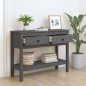 vidaXL Mesa consola de madera maciza de pino gris 100x35x75 cm vidaXL Mesa consola de madera maciza de pino gris 100x35x75 cm