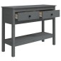 vidaXL Mesa consola de madera maciza de pino gris 100x35x75 cm vidaXL Mesa consola de madera maciza de pino gris 100x35x75 cm