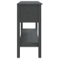 vidaXL Mesa consola de madera maciza de pino gris 100x35x75 cm vidaXL Mesa consola de madera maciza de pino gris 100x35x75 cm