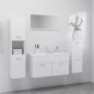 vidaXL Juego de muebles de baño madera de ingeniería blanco brillo