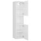 vidaXL Juego de muebles de baño madera de ingeniería blanco brillo