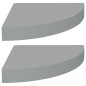 vidaXL Estantes flotantes de esquina 2 uds MDF gris 25x25x3,8 cm vidaXL Estantes flotantes de esquina 2 uds MDF gris 25x25x3,8 cm
